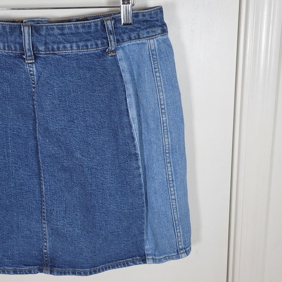 Madewell Button-Down Stretch Denim Skirt Size 30 Pieced Edition - Picture 6 of 8